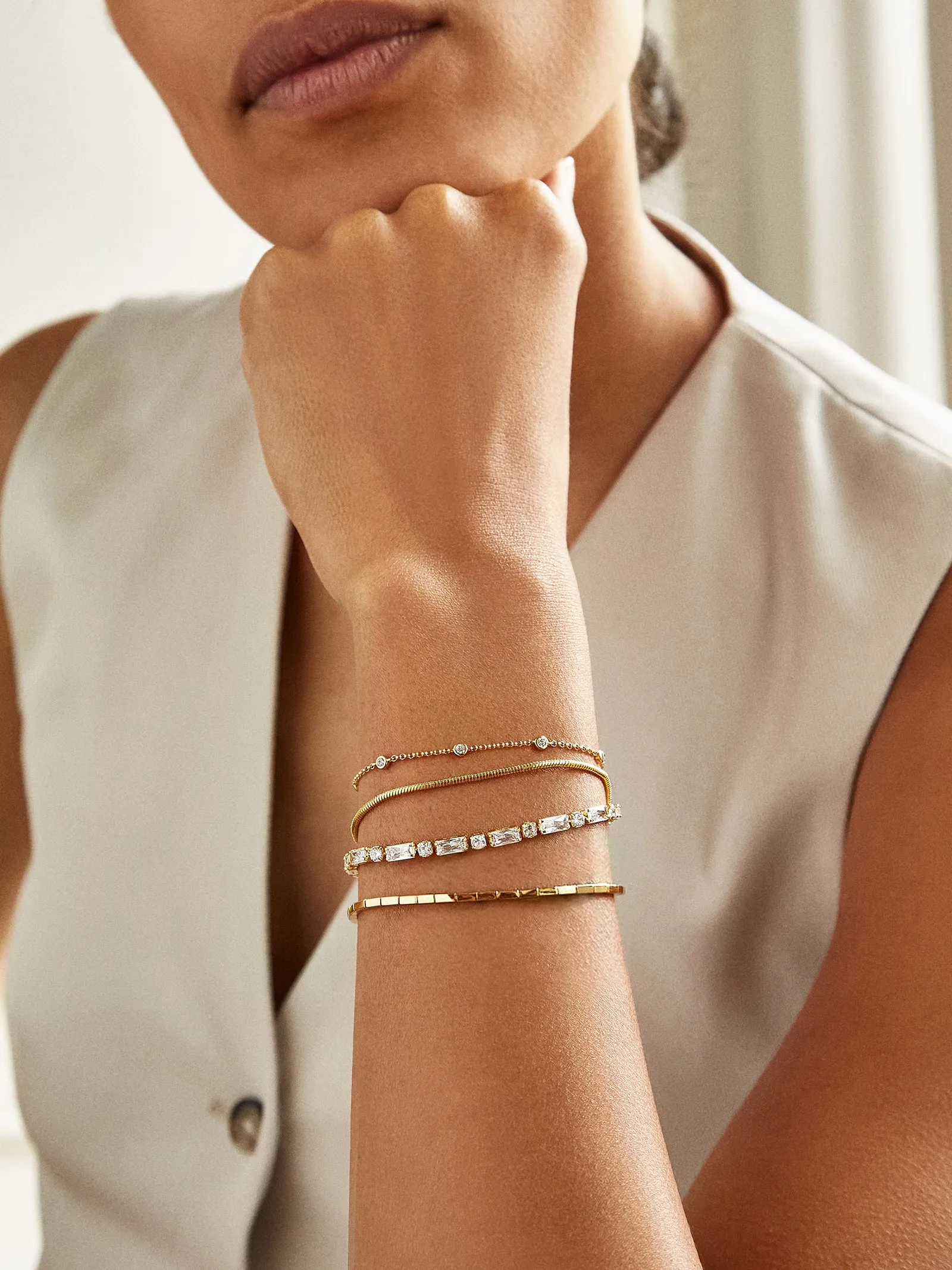 Lara 18K Gold Bracelet - Gold sold by BaubleBar product image thumbnail 2