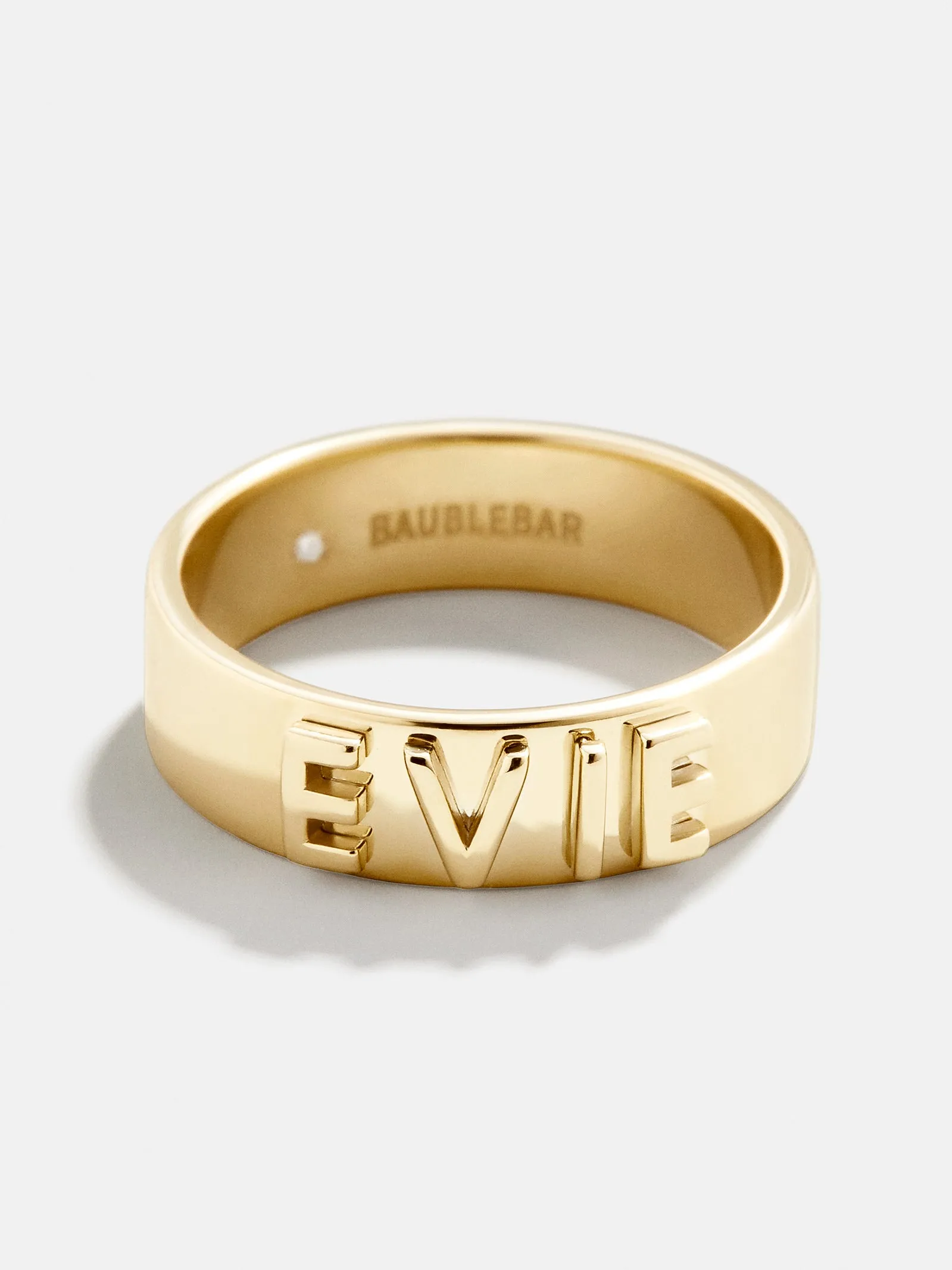 18K Gold Custom Block Ring - 18K Gold sold by BaubleBar product image thumbnail 3