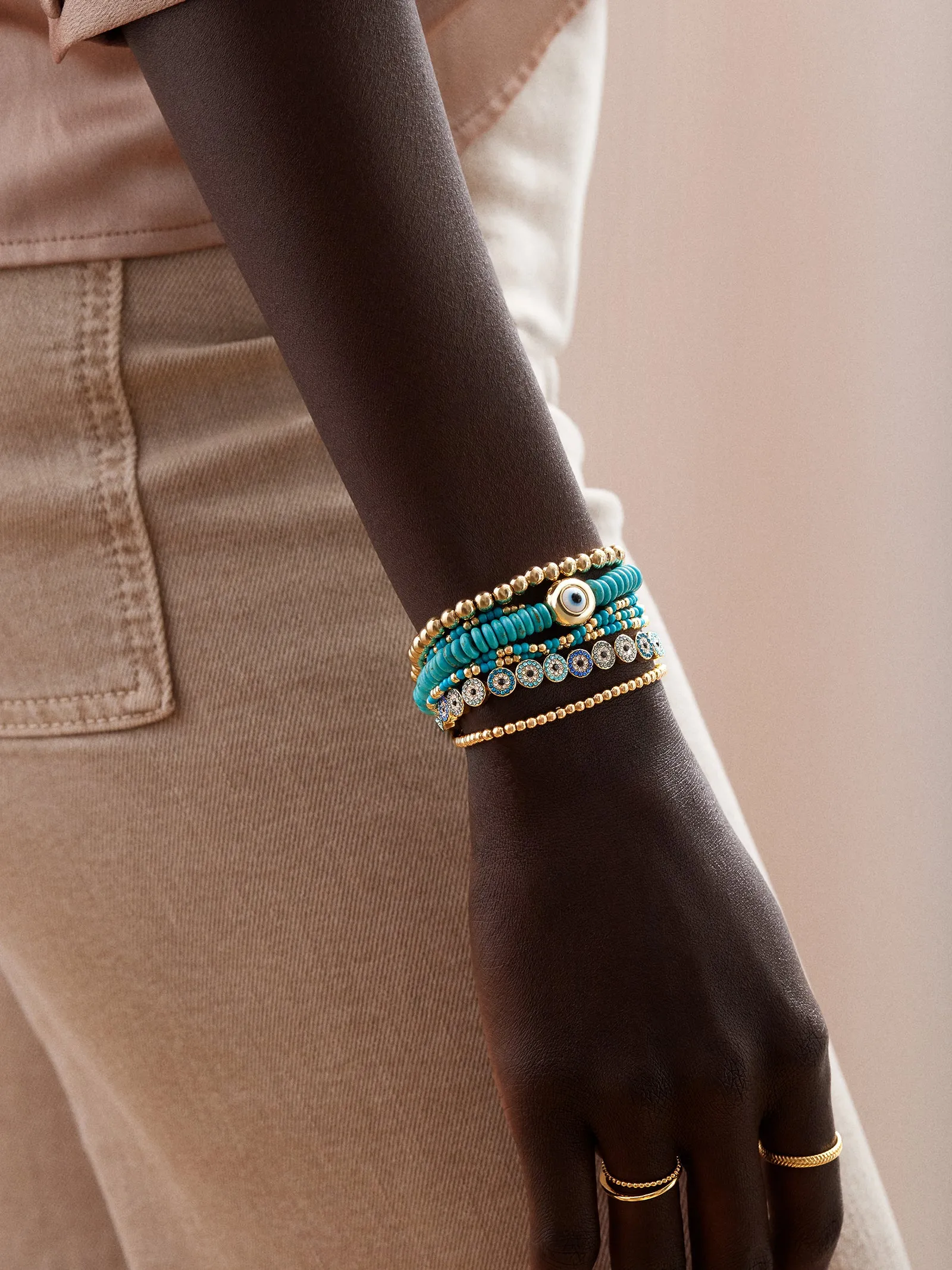 Amaris Bracelet - Gold/Turquoise sold by BaubleBar product image thumbnail 2
