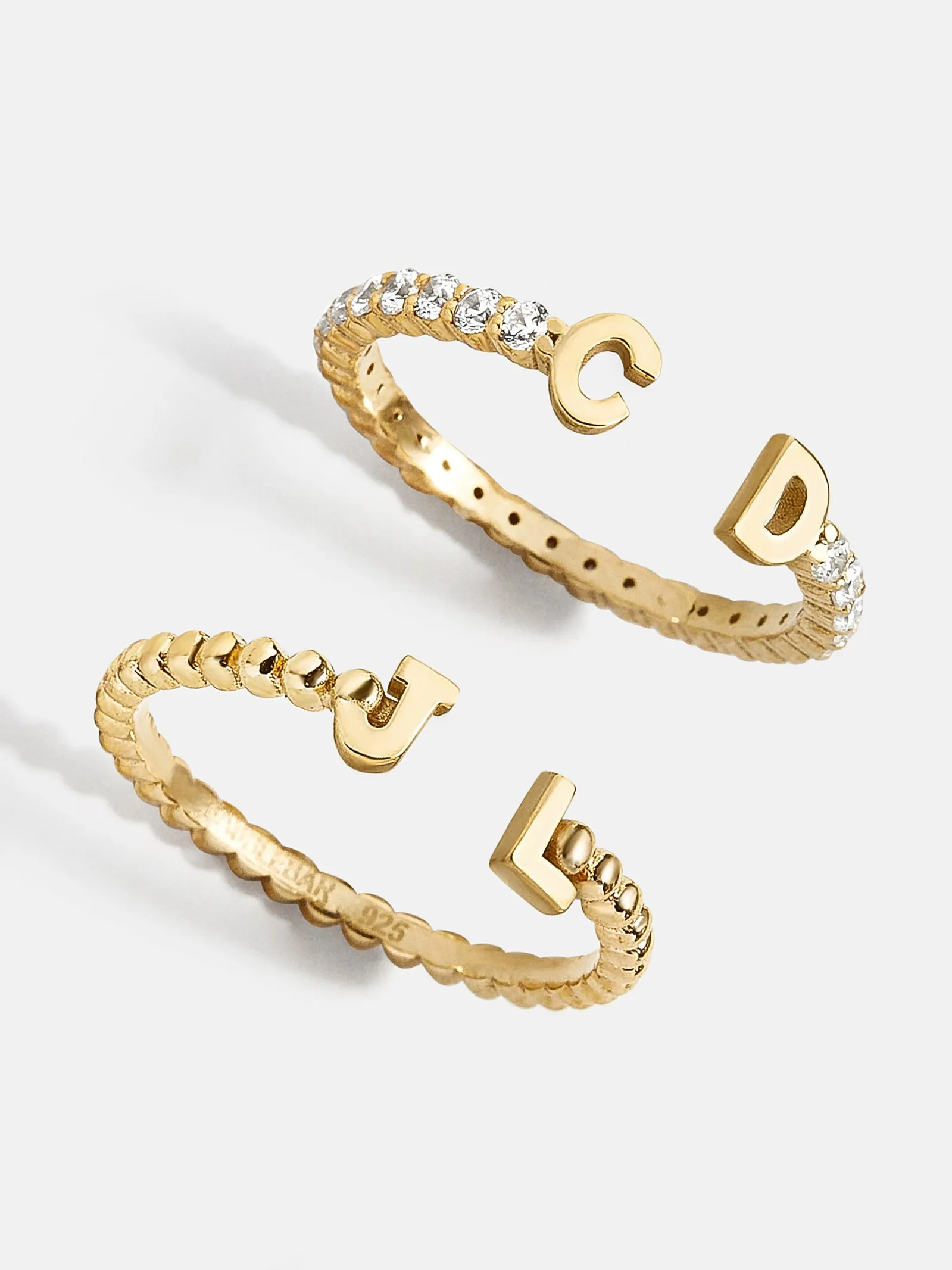 14K Gold Custom Initial Ring - Gold sold by BaubleBar