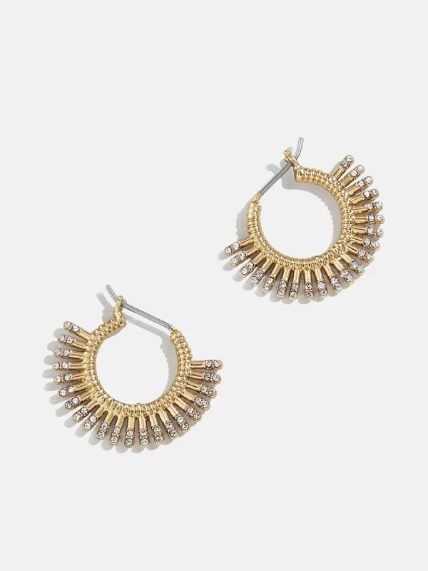 Sundar Earrings - Small Gold/Clear sold by BaubleBar