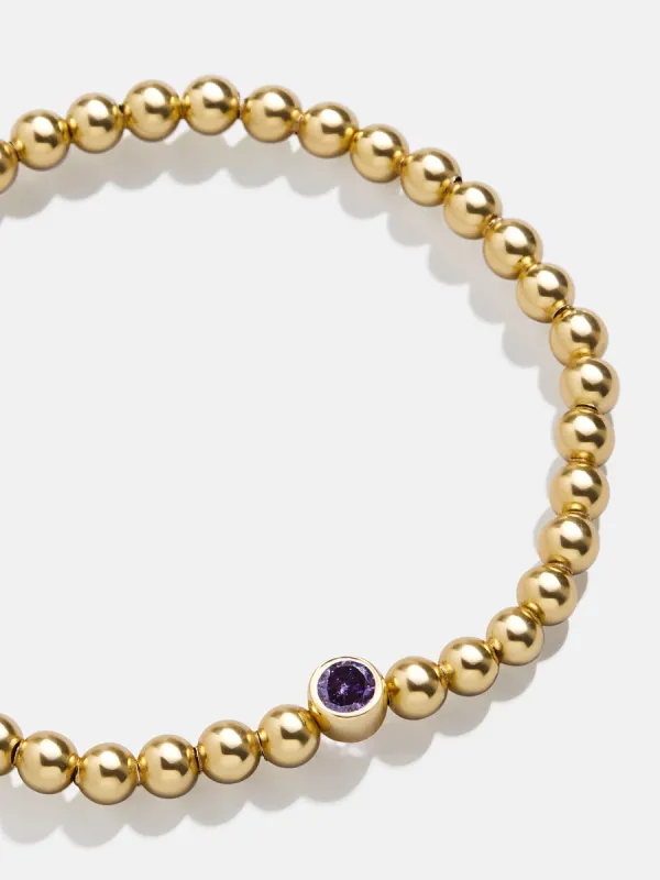 18K Gold Birthstone Pisa Bracelet - Amethyst sold by BaubleBar