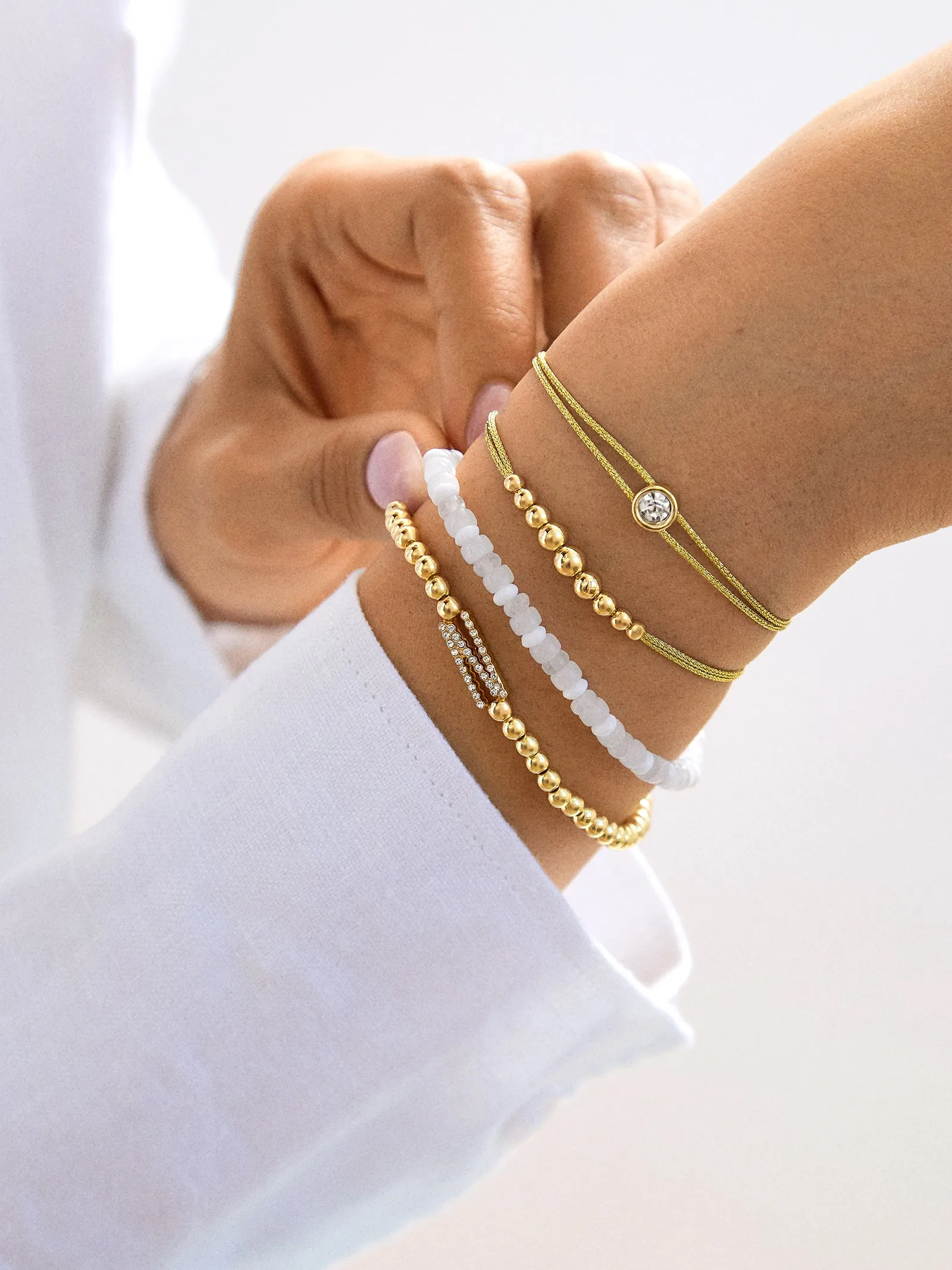 Gina Bracelet - White sold by BaubleBar product image thumbnail 2