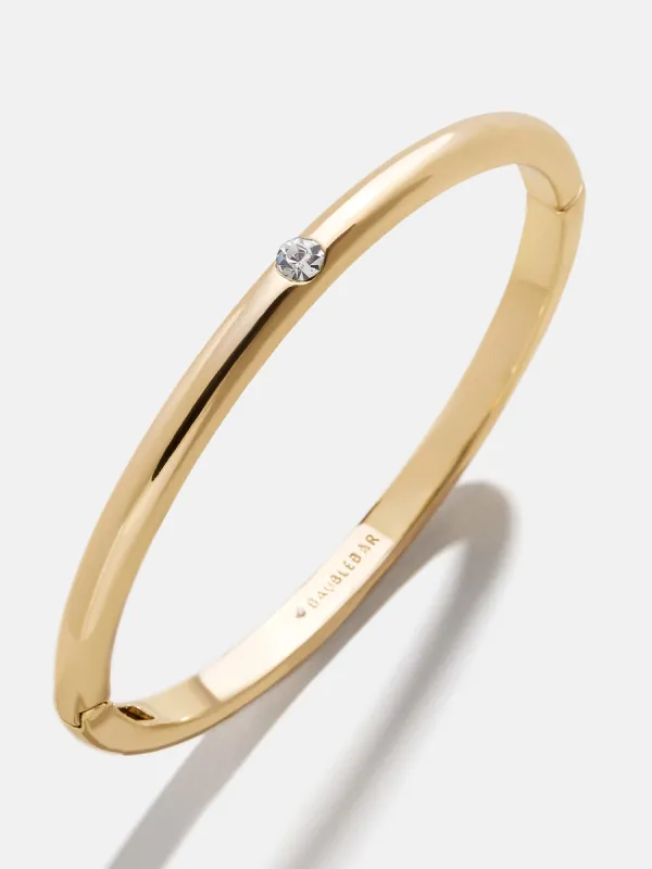 Nadia Classic Hinge Bangle - Classic Thin Gold Single Bezel sold by BaubleBar