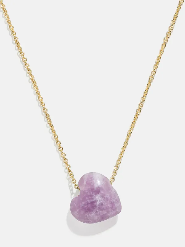 Juno Pink Lepidolite Necklace - Pink Lepidolite Stone sold by BaubleBar