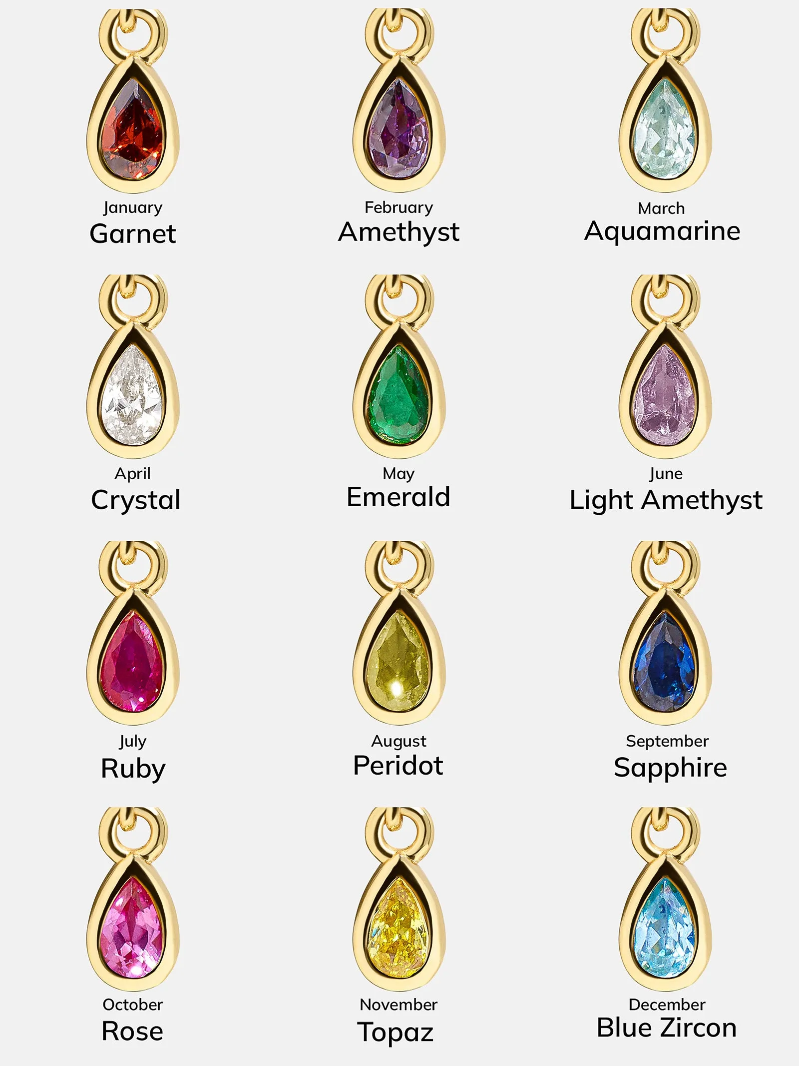 Birthstone Cluster Charm - Light Amethyst sold by BaubleBar product image thumbnail 3