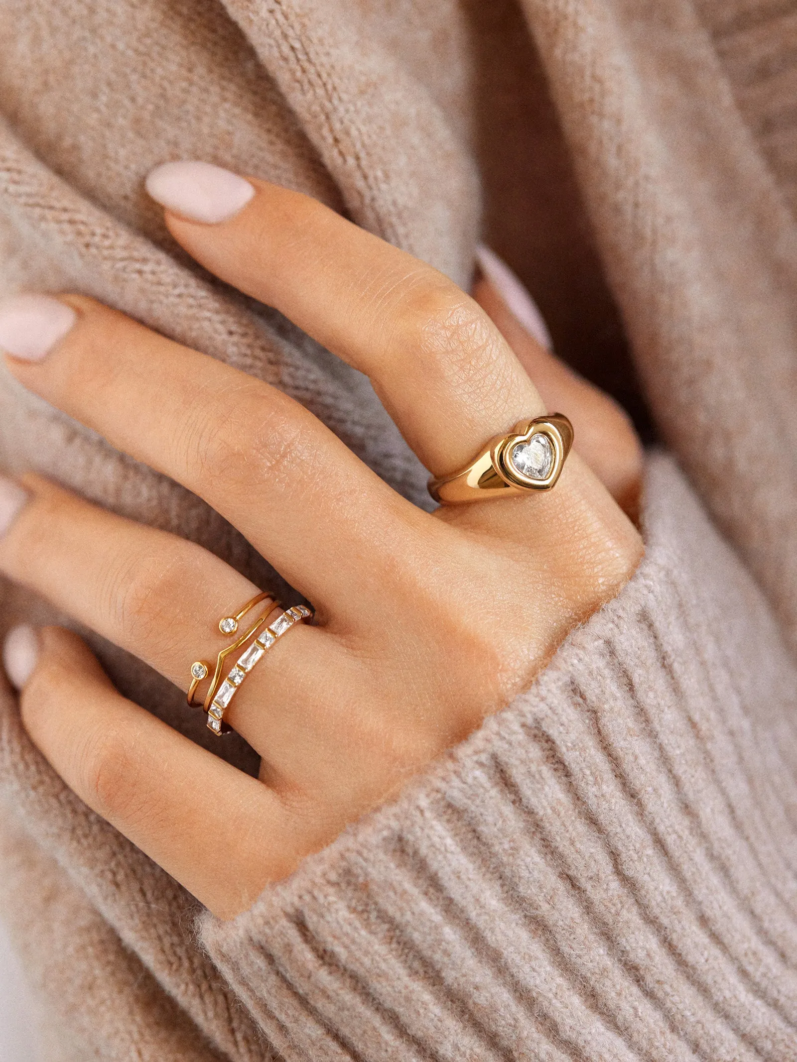 Julia Ring - Gold/Pavé sold by BaubleBar product image thumbnail 2