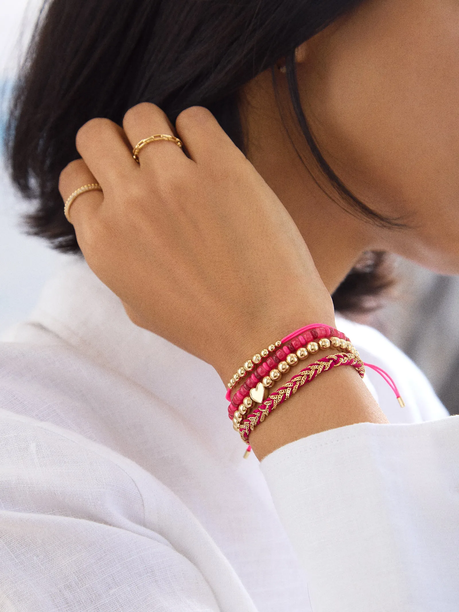 Hannah Bracelet - Pink sold by BaubleBar product image thumbnail 2