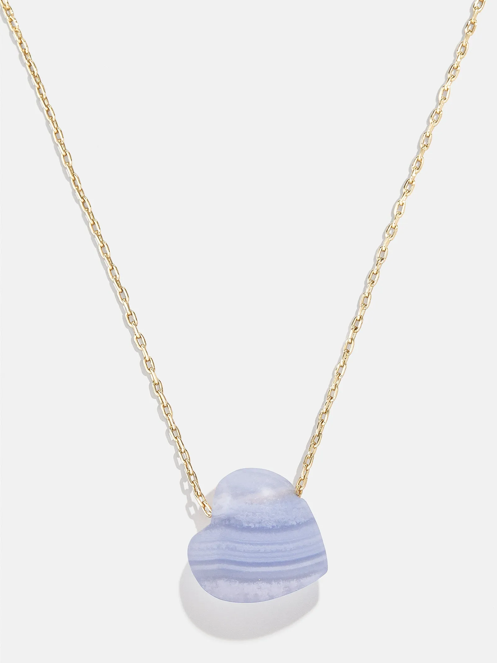 Juno Blue Lace Agate Necklace - Blue Lace Agate Stone sold by BaubleBar