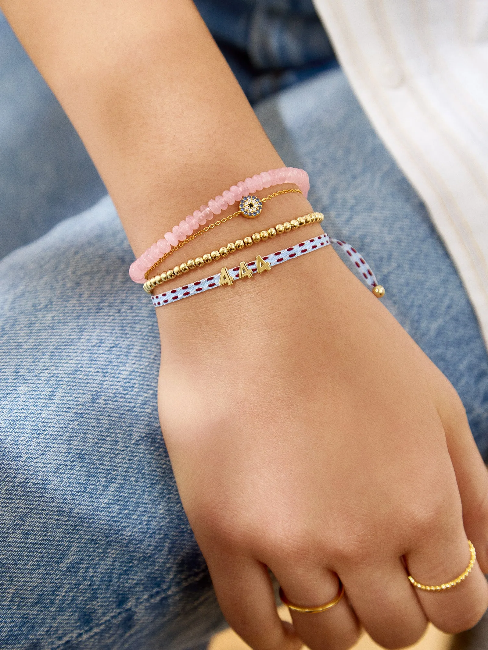 Custom Ribbon Bracelet - Blue/Red Ribbon sold by BaubleBar product image thumbnail 2