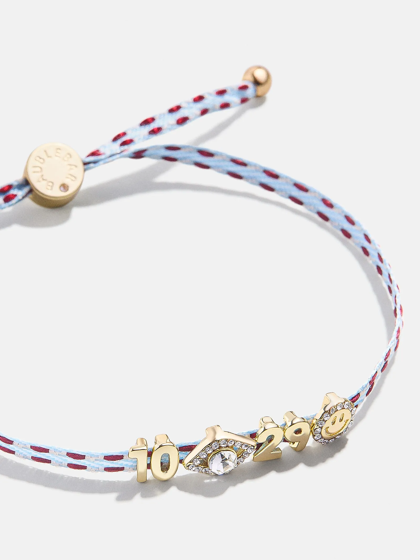 Custom Ribbon Bracelet - Blue/Red Ribbon sold by BaubleBar