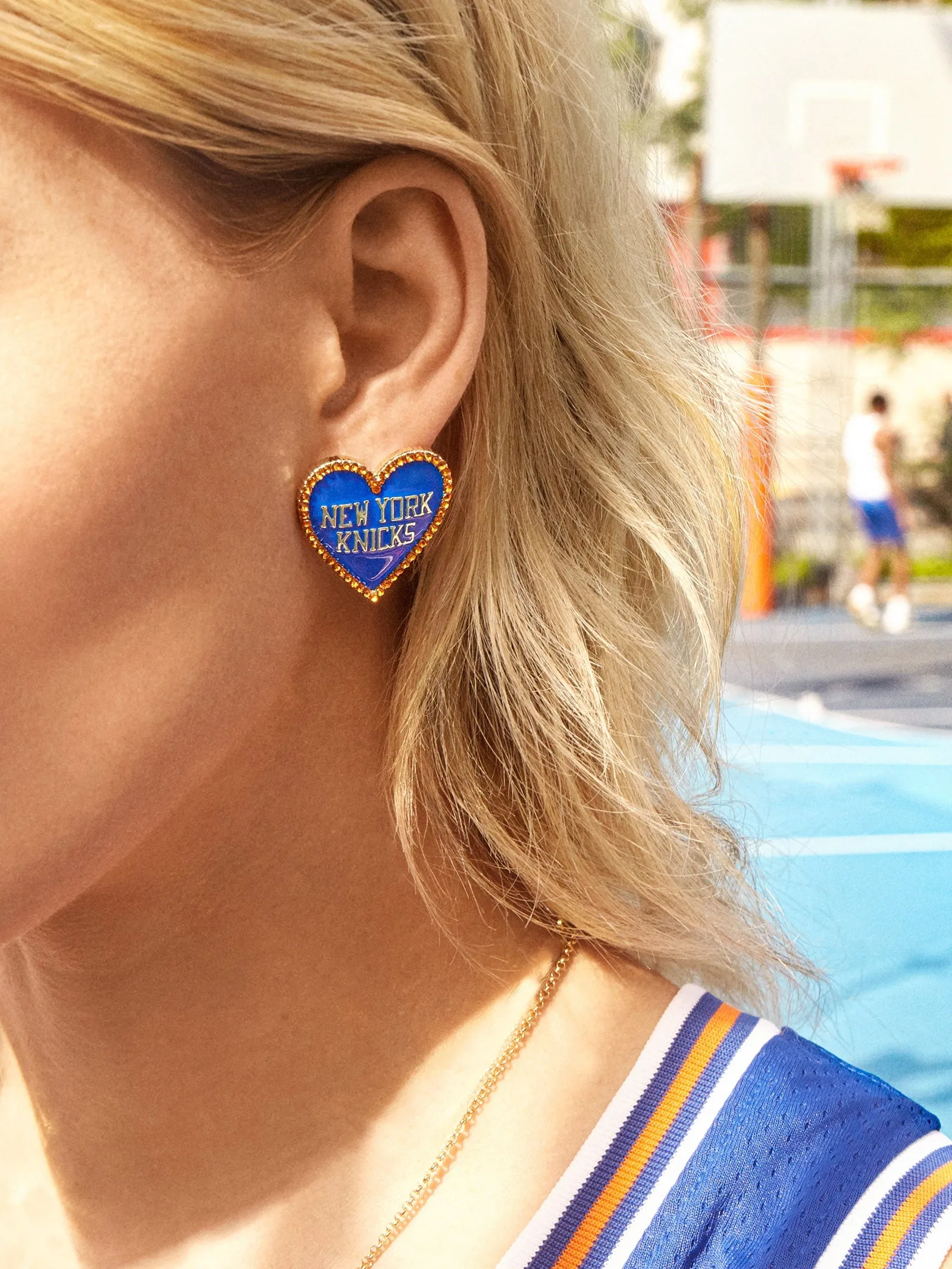 NY Knicks Studs - Blue sold by BaubleBar product image thumbnail 2