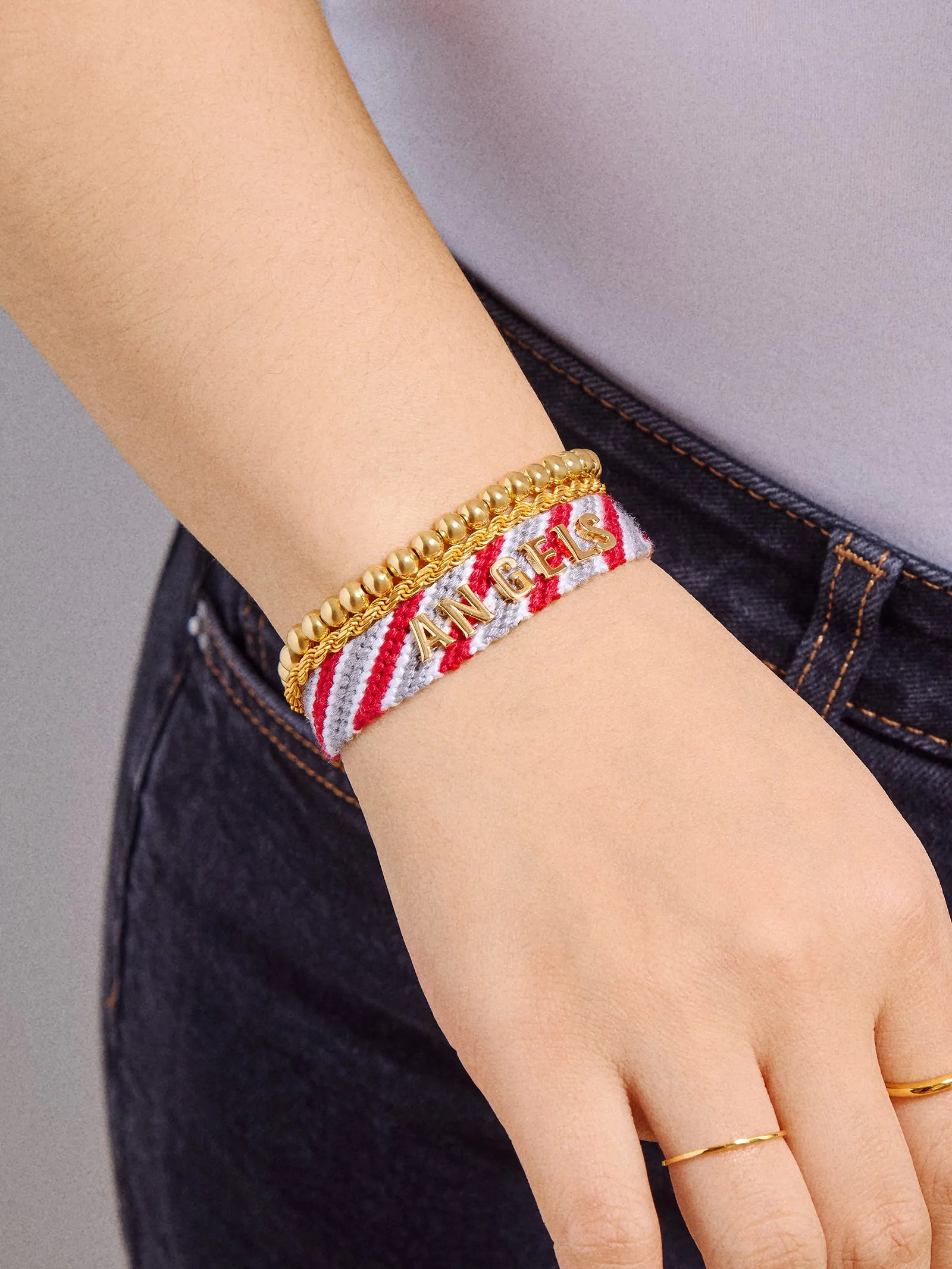 MLB Woven Friendship Bracelet - Los Angeles Angels sold by BaubleBar product image thumbnail 2