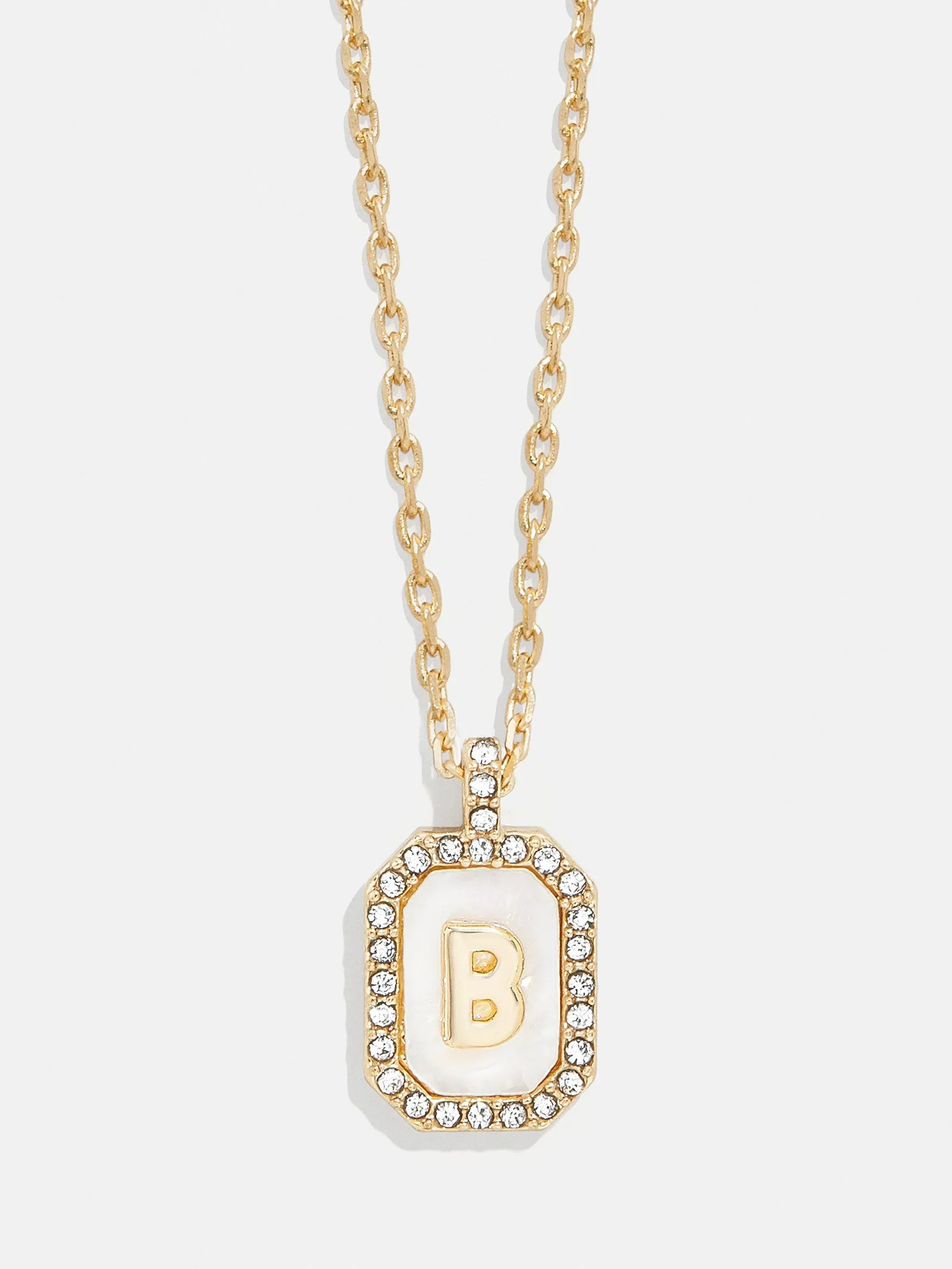 Gold & Mother of Pearl Initial Necklace - Mother Of Pearl sold by BaubleBar product image thumbnail 5