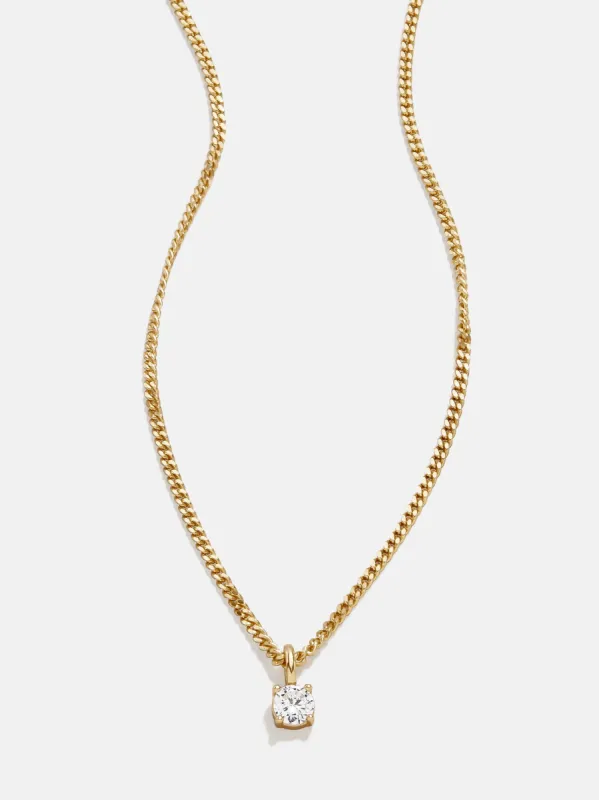 Victoria 18K Gold Necklace - Gold/Pavé sold by BaubleBar