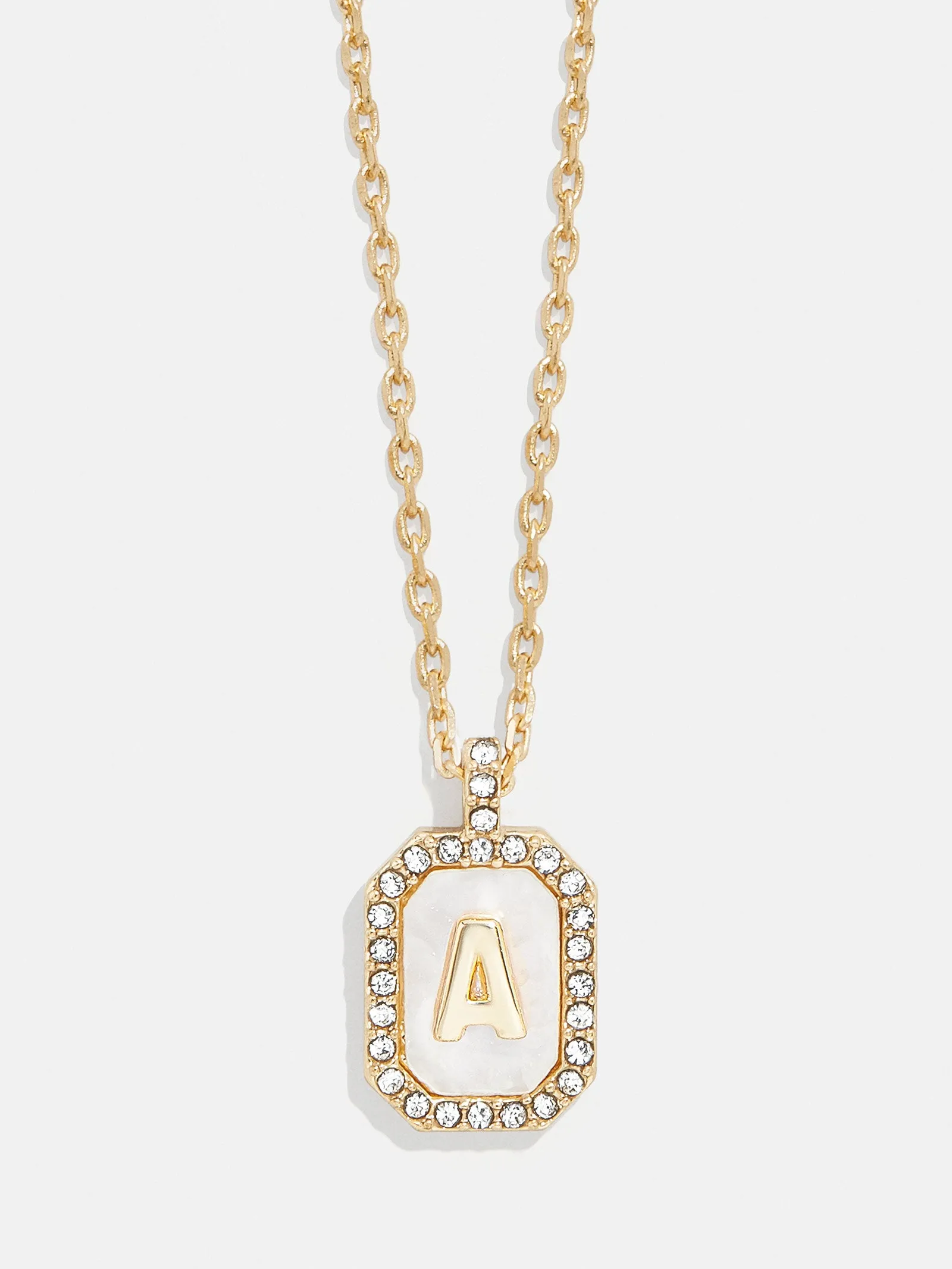 Gold & Mother of Pearl Initial Necklace - Mother Of Pearl sold by BaubleBar product image thumbnail 4