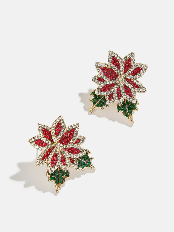 Case In Poinsettia Earrings - Holiday Poinsettia sold by BaubleBar