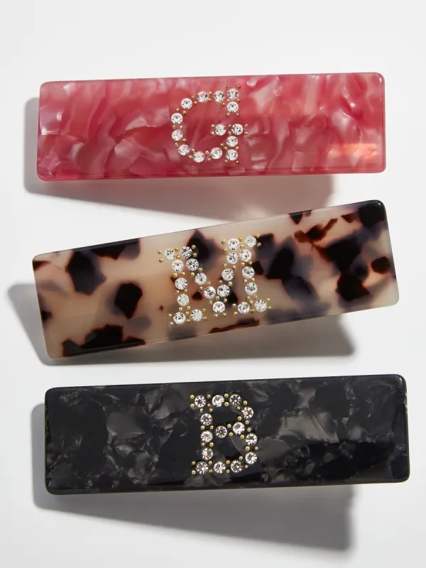 Resin Initial Hair Clip sold by BaubleBar