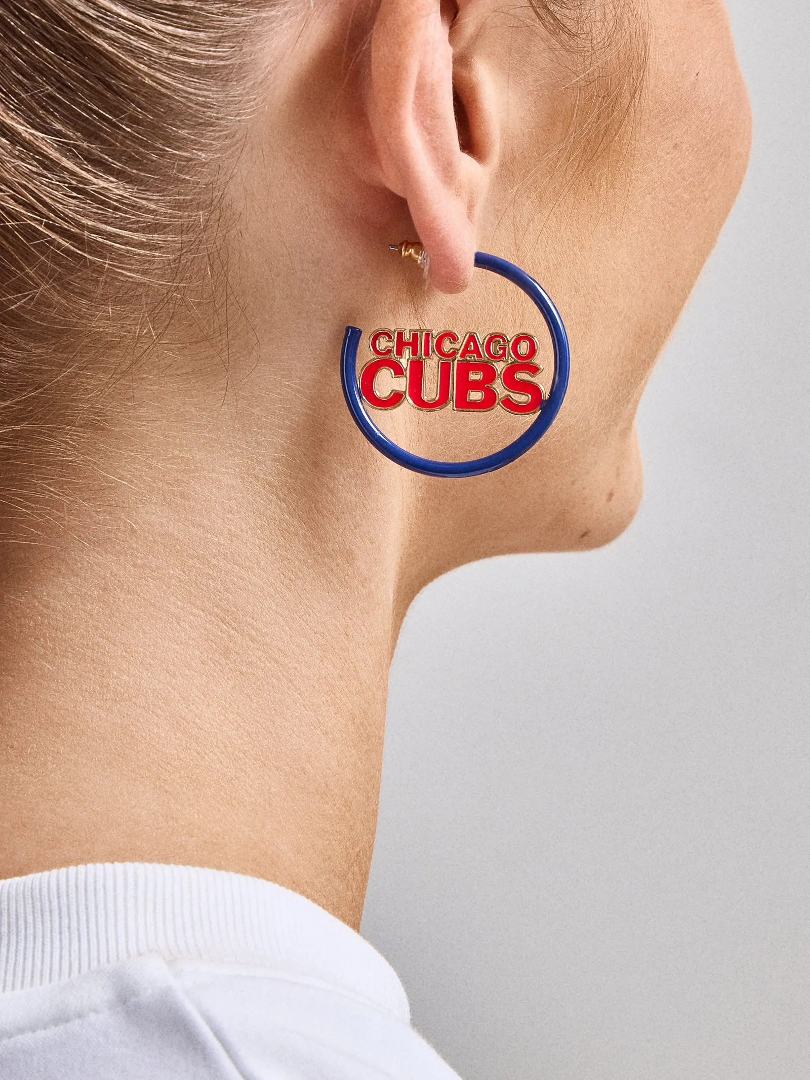 MLB Enamel Hoops - Chicago Cubs sold by BaubleBar product image thumbnail 2