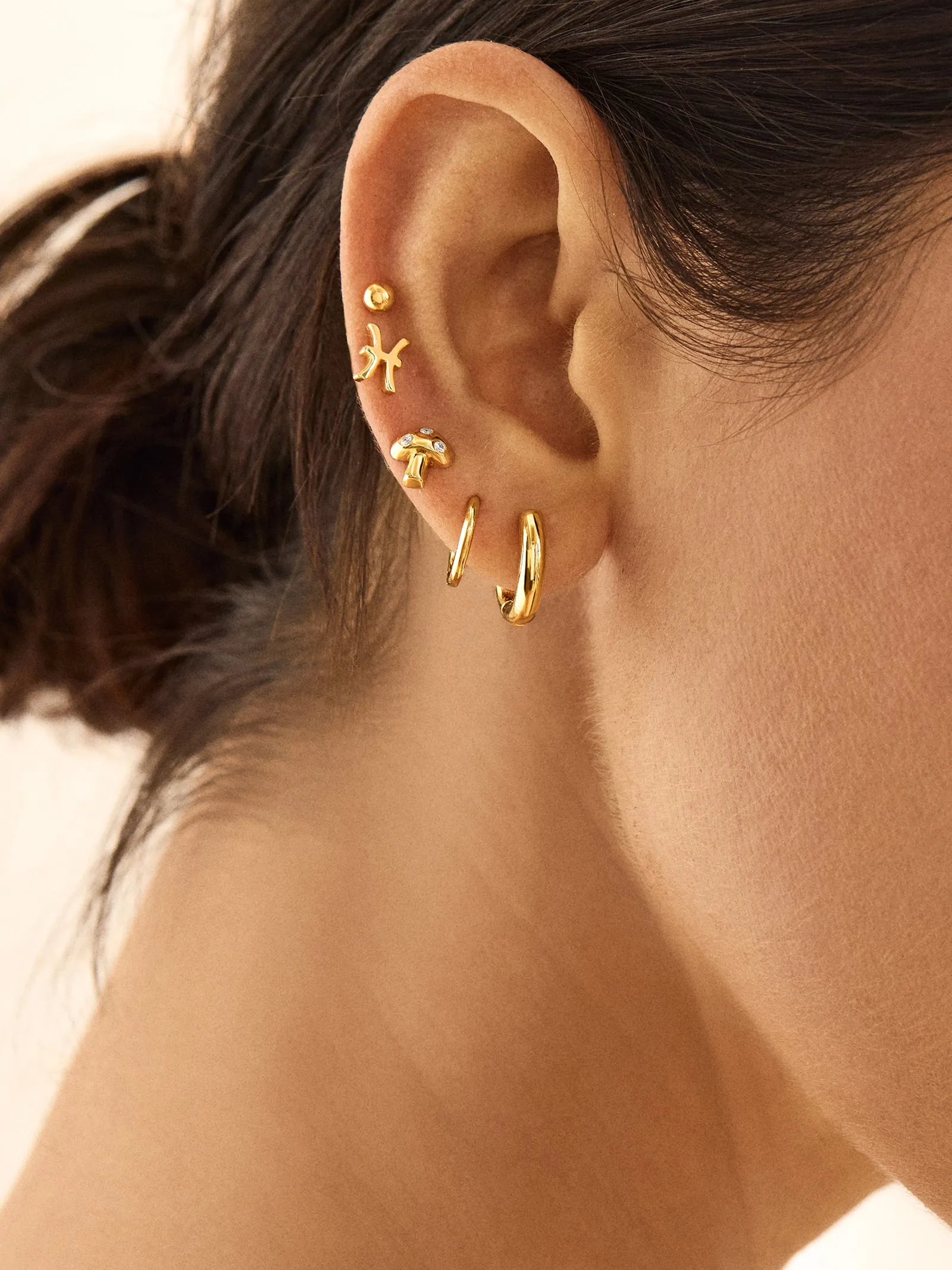 18K Gold Zodiac Earrings - 18K Gold sold by BaubleBar product image thumbnail 2