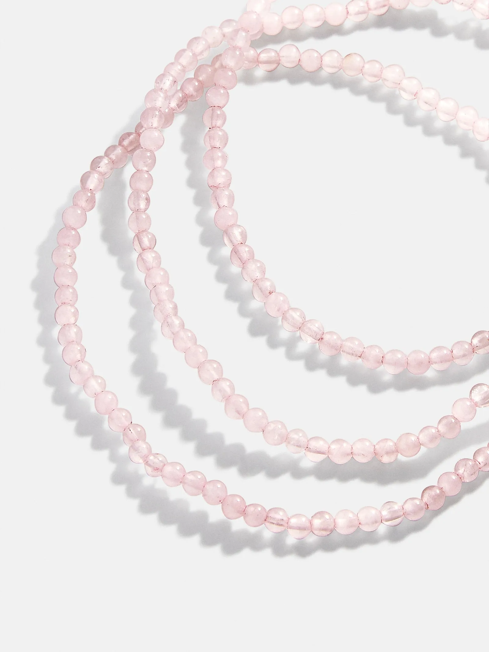 Izzy Semi-Precious Bracelet Set - Rose Quartz sold by BaubleBar