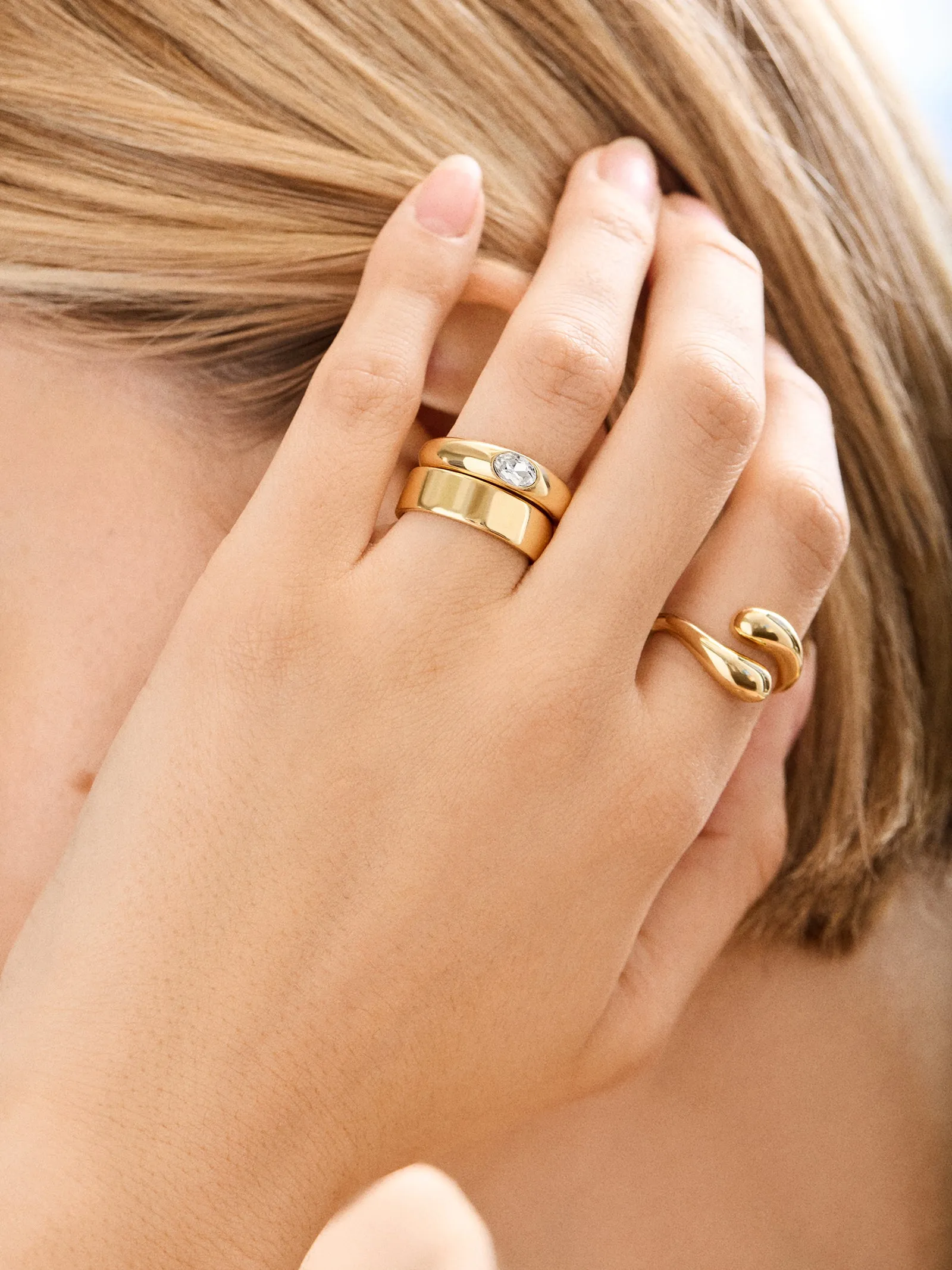 Stevie Ring - Gold sold by BaubleBar product image thumbnail 2