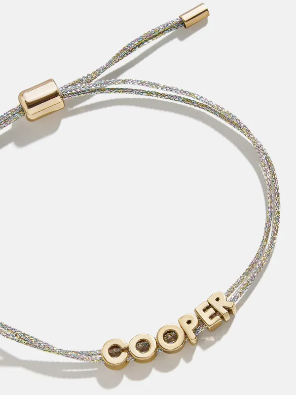 Custom Cord Bracelet - Silver sold by BaubleBar