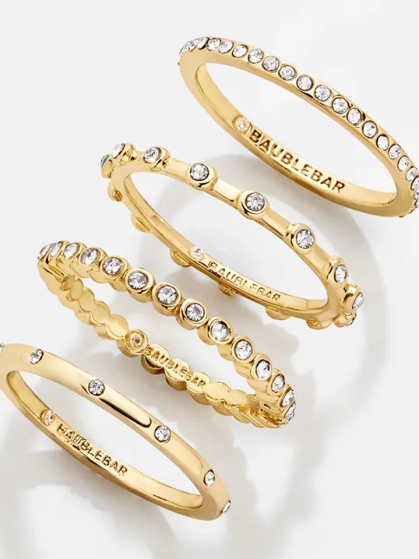 Morgan Ring Set - Gold/Pavé sold by BaubleBar