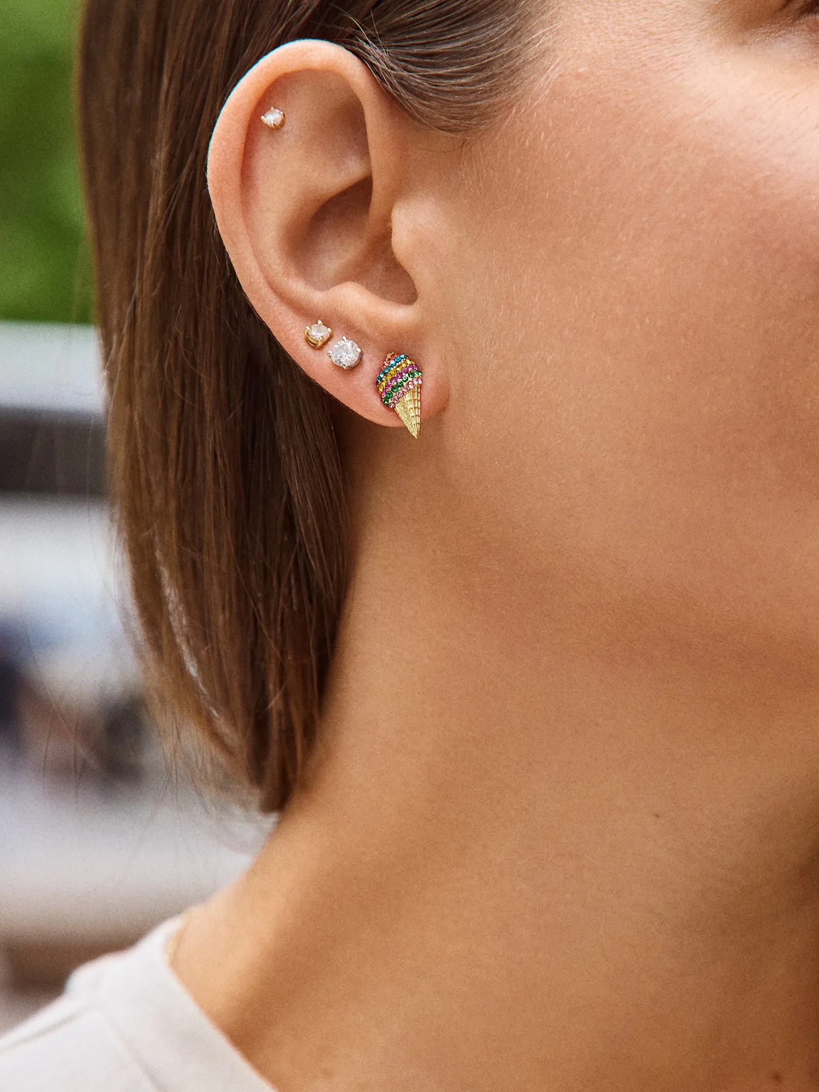 Ice Cream Cone Earrings - Ice Cream Cone Earrings sold by BaubleBar product image thumbnail 2