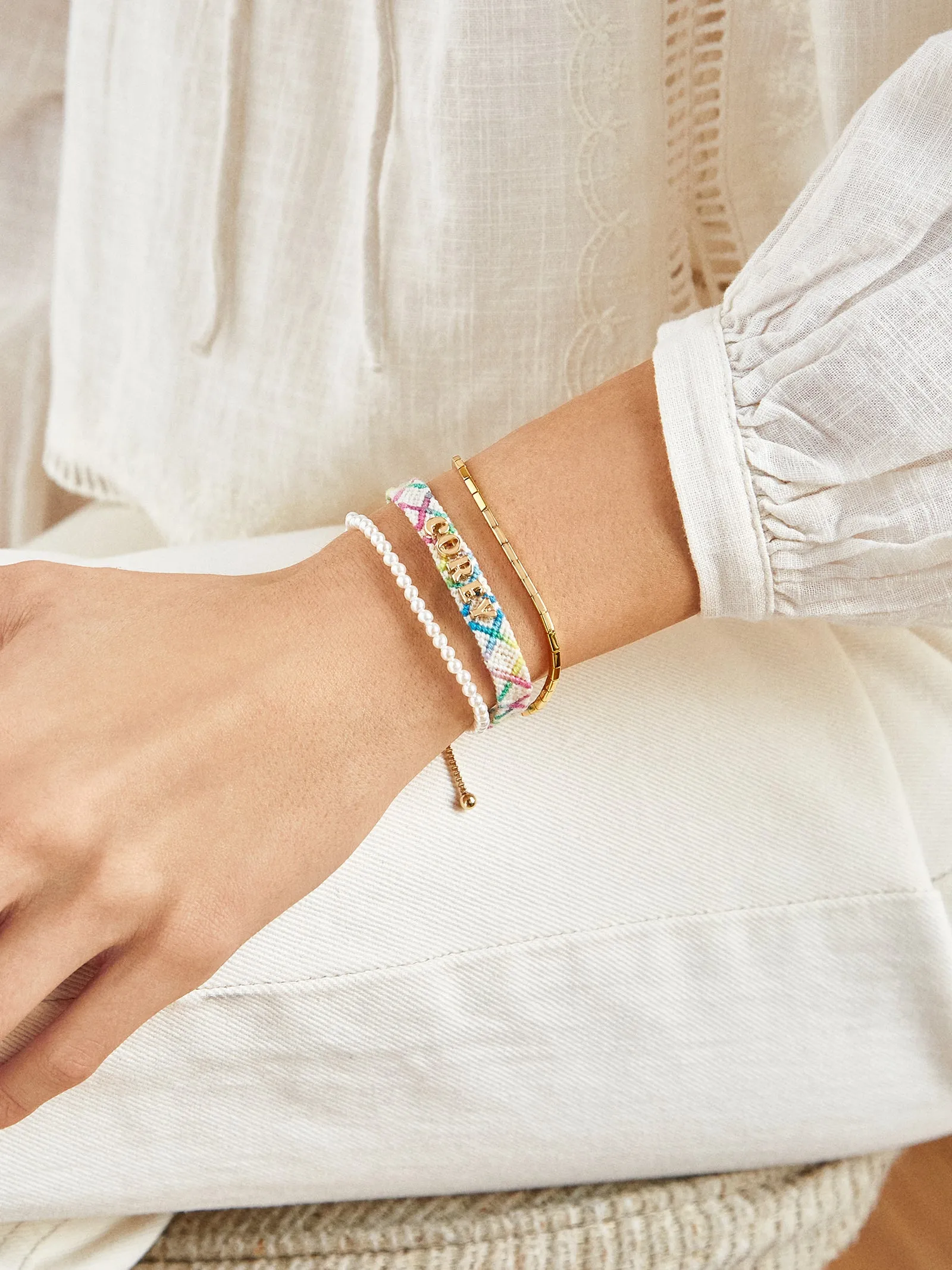 Woven Custom Friendship Bracelet - Multi Criss Cross sold by BaubleBar product image thumbnail 2