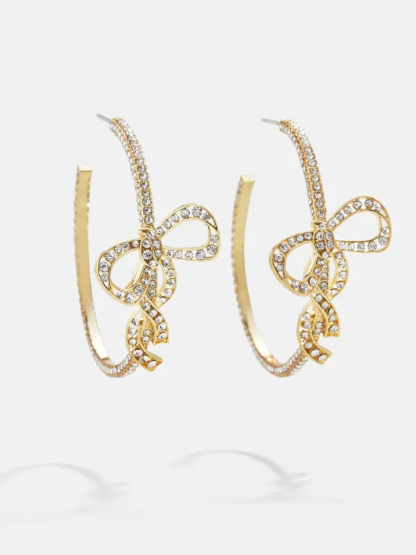 Tangled Up Earrings - Clear/Gold sold by BaubleBar