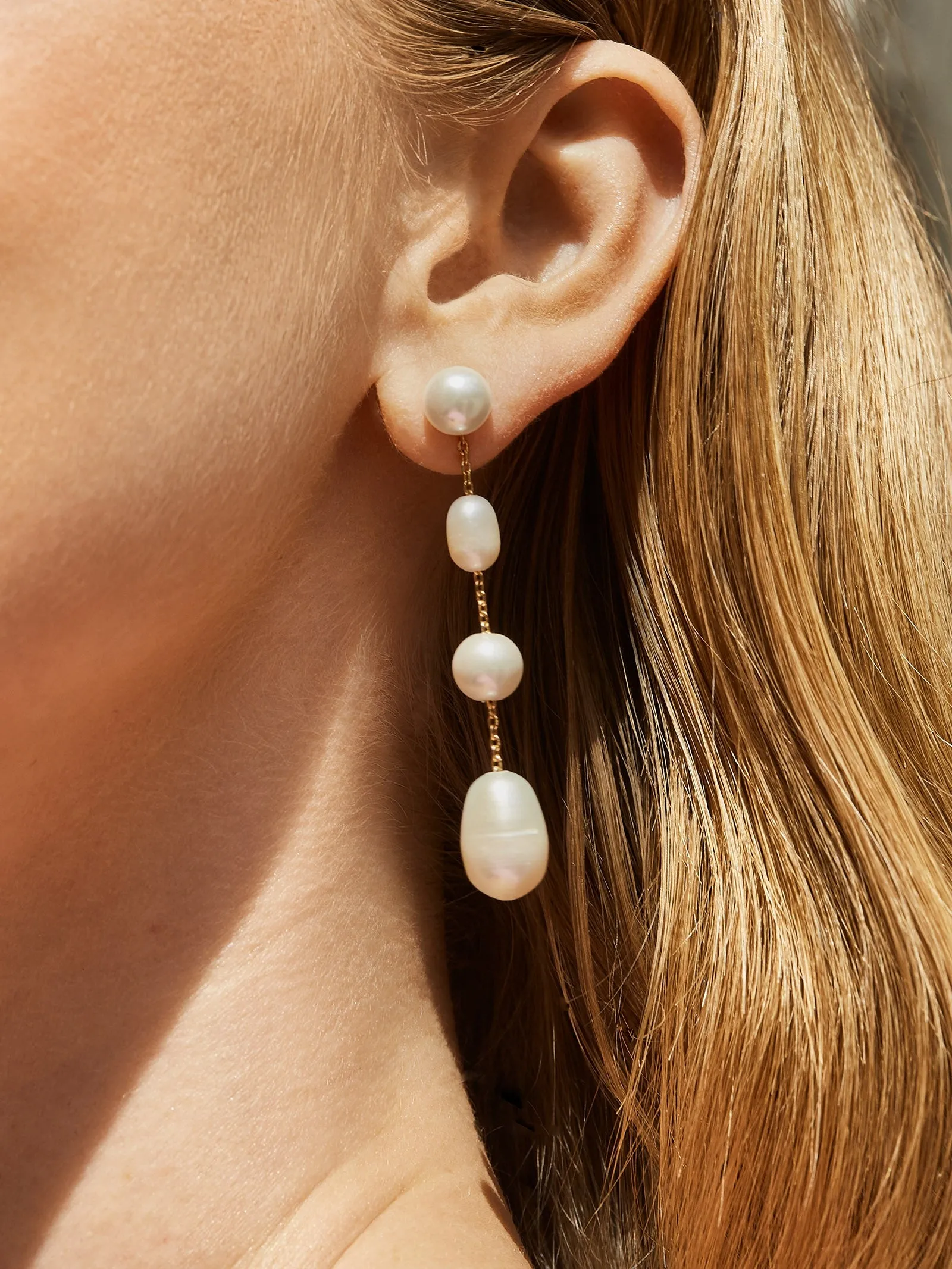 Francesca Earrings - White sold by BaubleBar product image thumbnail 2