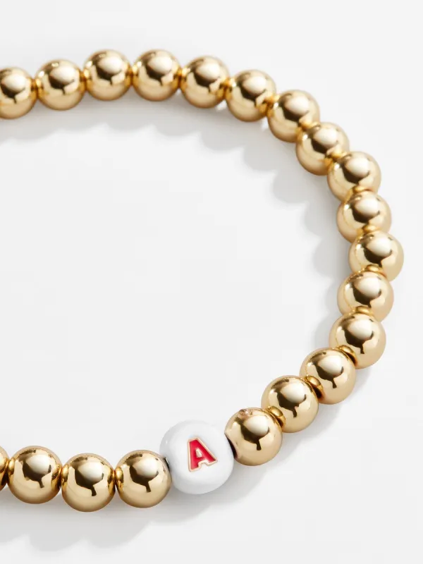 Initial Pisa Beaded Bracelet - White sold by BaubleBar