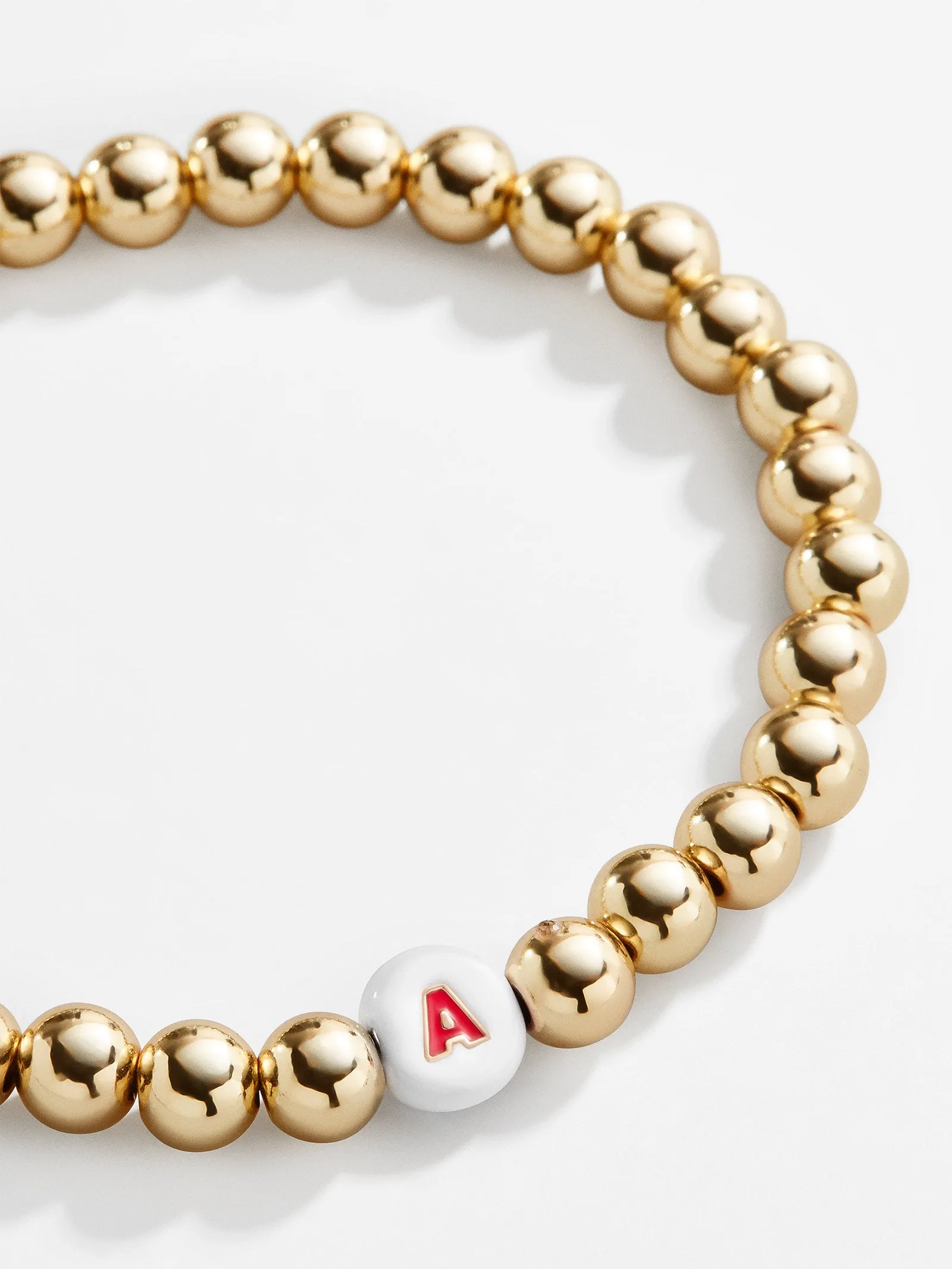 Initial Pisa Beaded Bracelet - White sold by BaubleBar