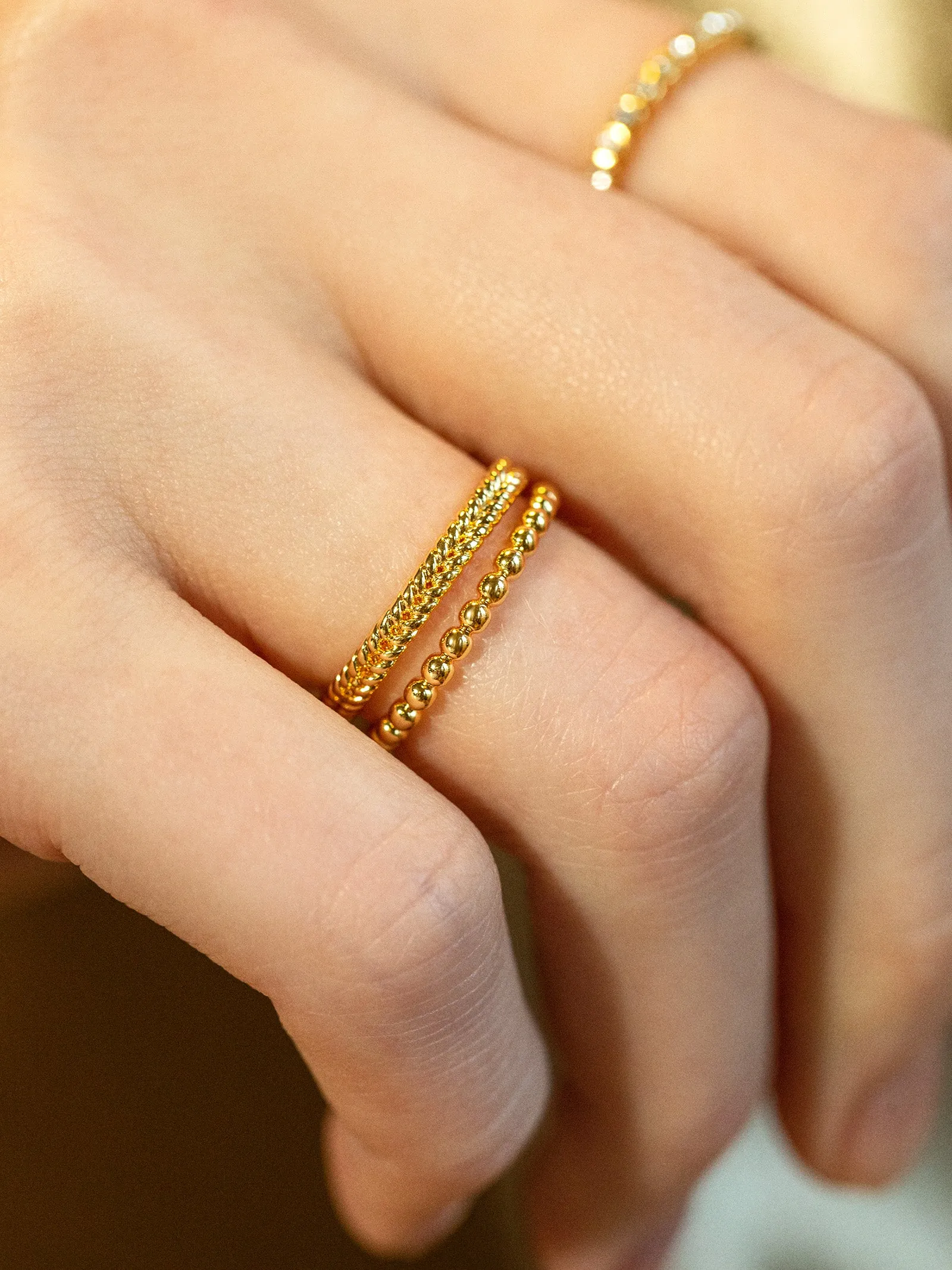 Nyla Ring - Gold sold by BaubleBar product image thumbnail 2