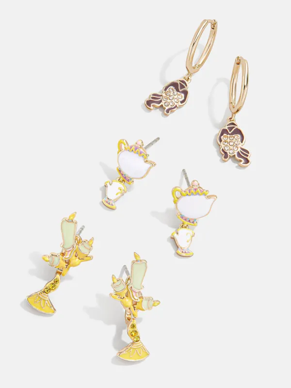 Beauty and the Beast disney Princess Earring Set - Yellow sold by BaubleBar