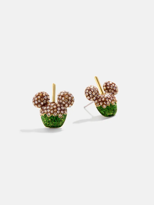 Mickey Mouse Disney Candy Apple Earrings - Disney Green Candy Apple Earring sold by BaubleBar