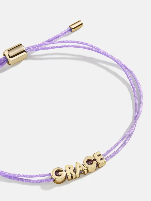 Custom Cord Bracelet - Lavender sold by BaubleBar