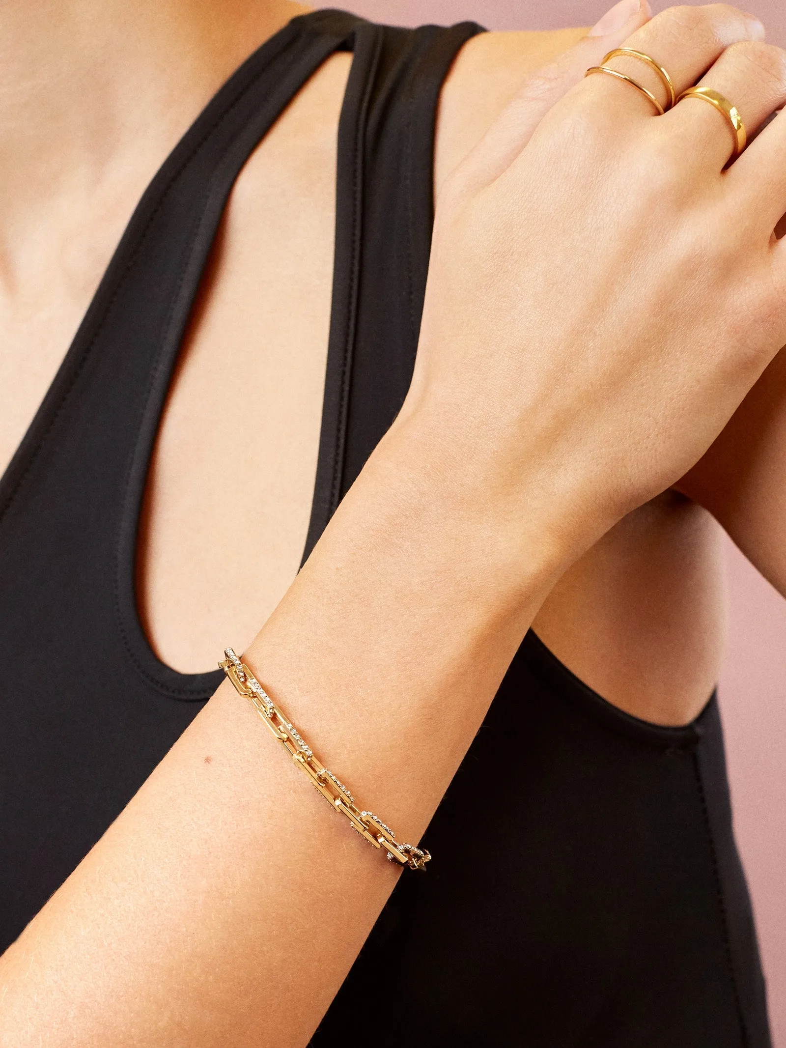 Hera Bracelet - Gold/Pavé sold by BaubleBar product image thumbnail 2