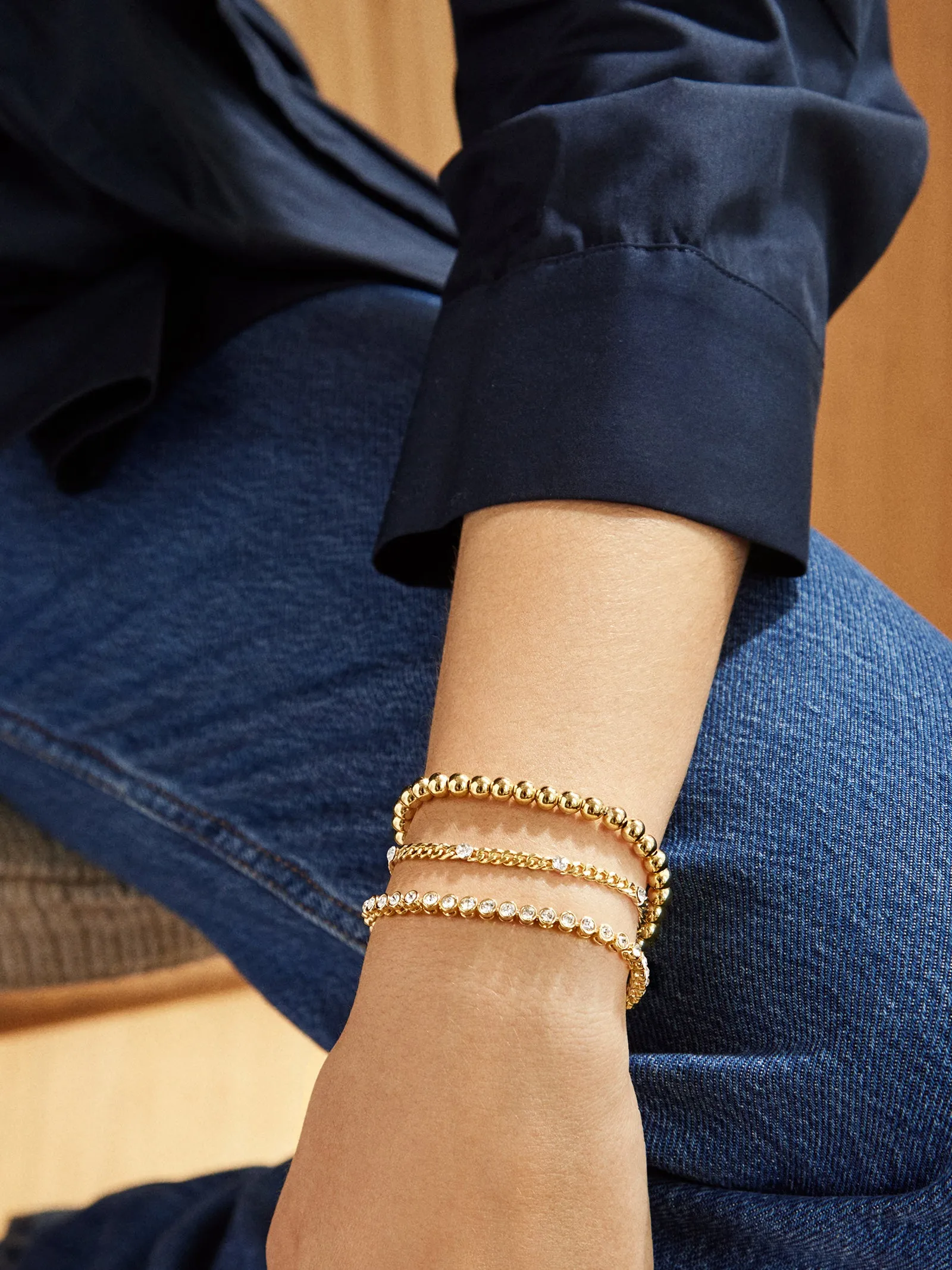Cassandra Bracelet - Gold Plated Brass sold by BaubleBar product image thumbnail 2