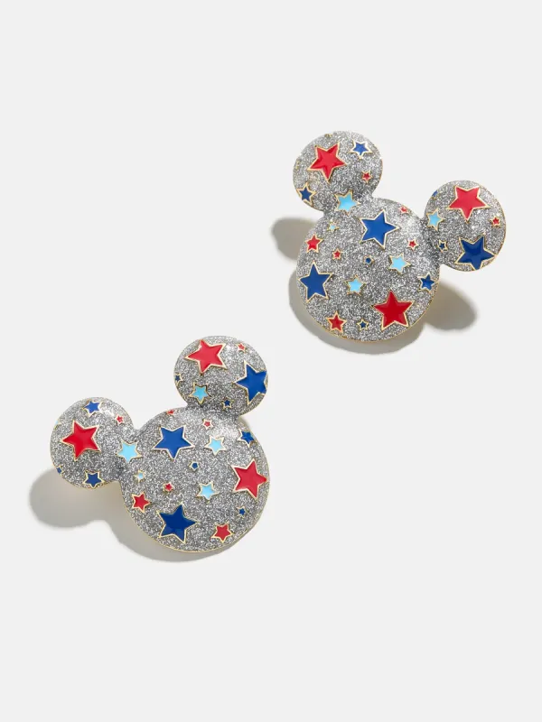 Mickey Mouse Disney Americana Star Earrings - Silver sold by BaubleBar