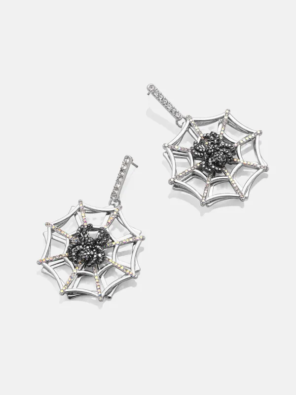 Web Struck Earrings - Black Spider sold by BaubleBar