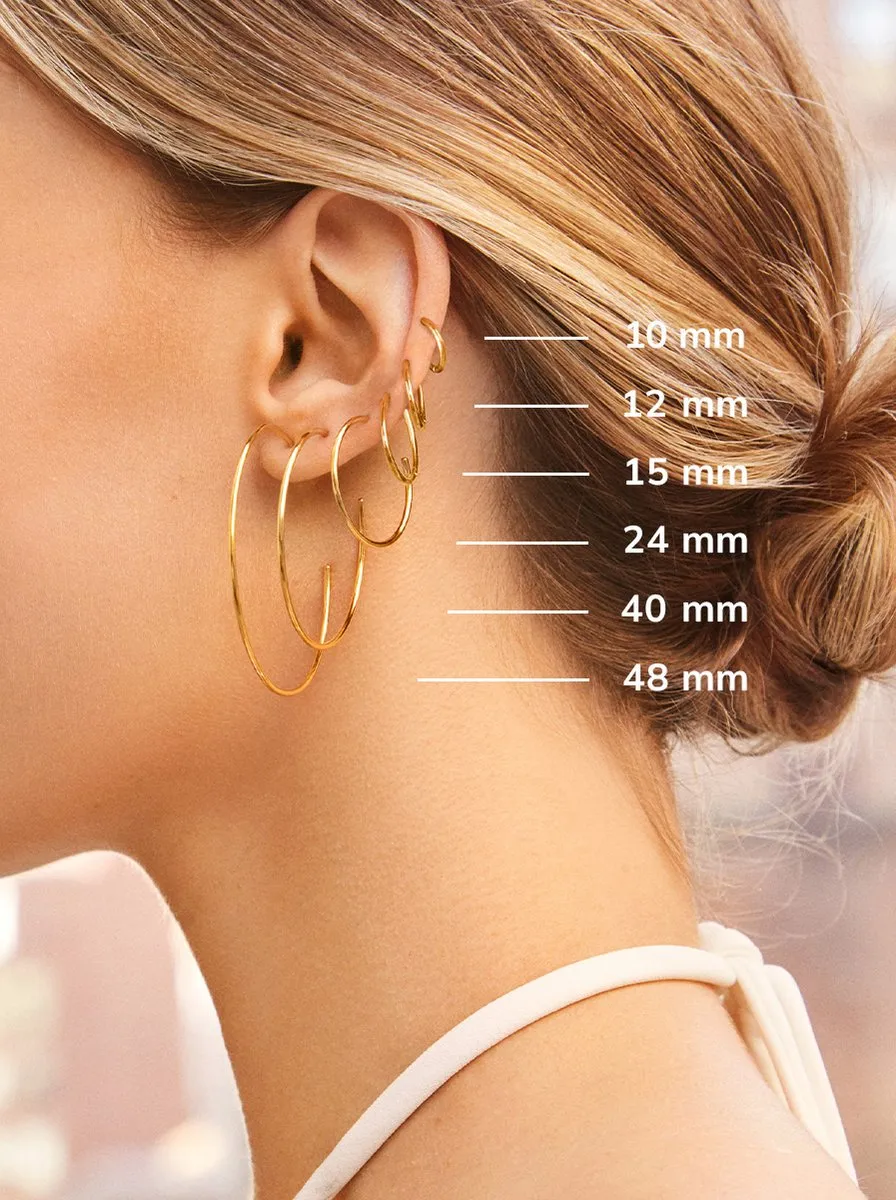 Verbena 18K Gold Earrings - 24MM sold by BaubleBar product image thumbnail 3