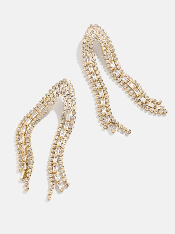 Rachel Earrings - Gold/Pavé sold by BaubleBar