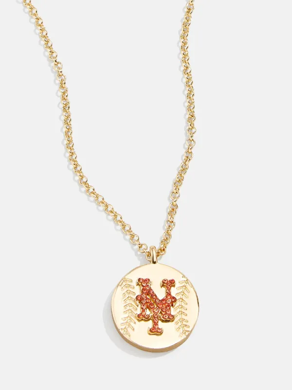 MLB Gold Baseball Charm Necklace - New York Mets sold by BaubleBar
