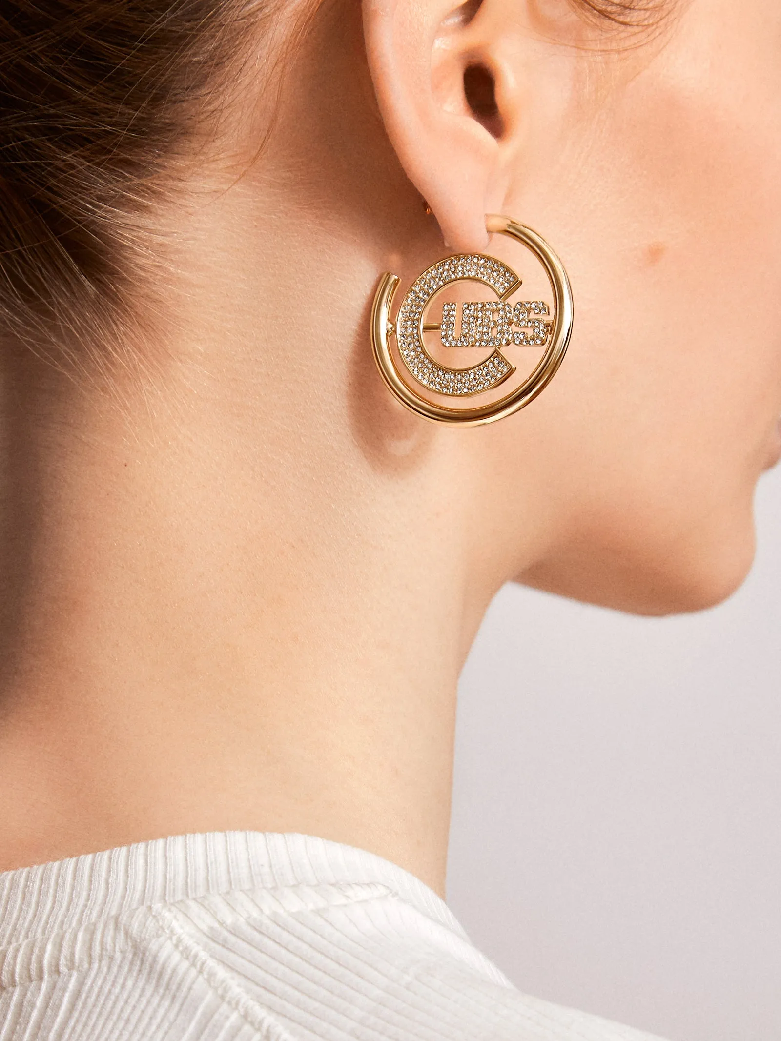 MLB Gold Logo Hoops - Chicago Cubs sold by BaubleBar product image thumbnail 2