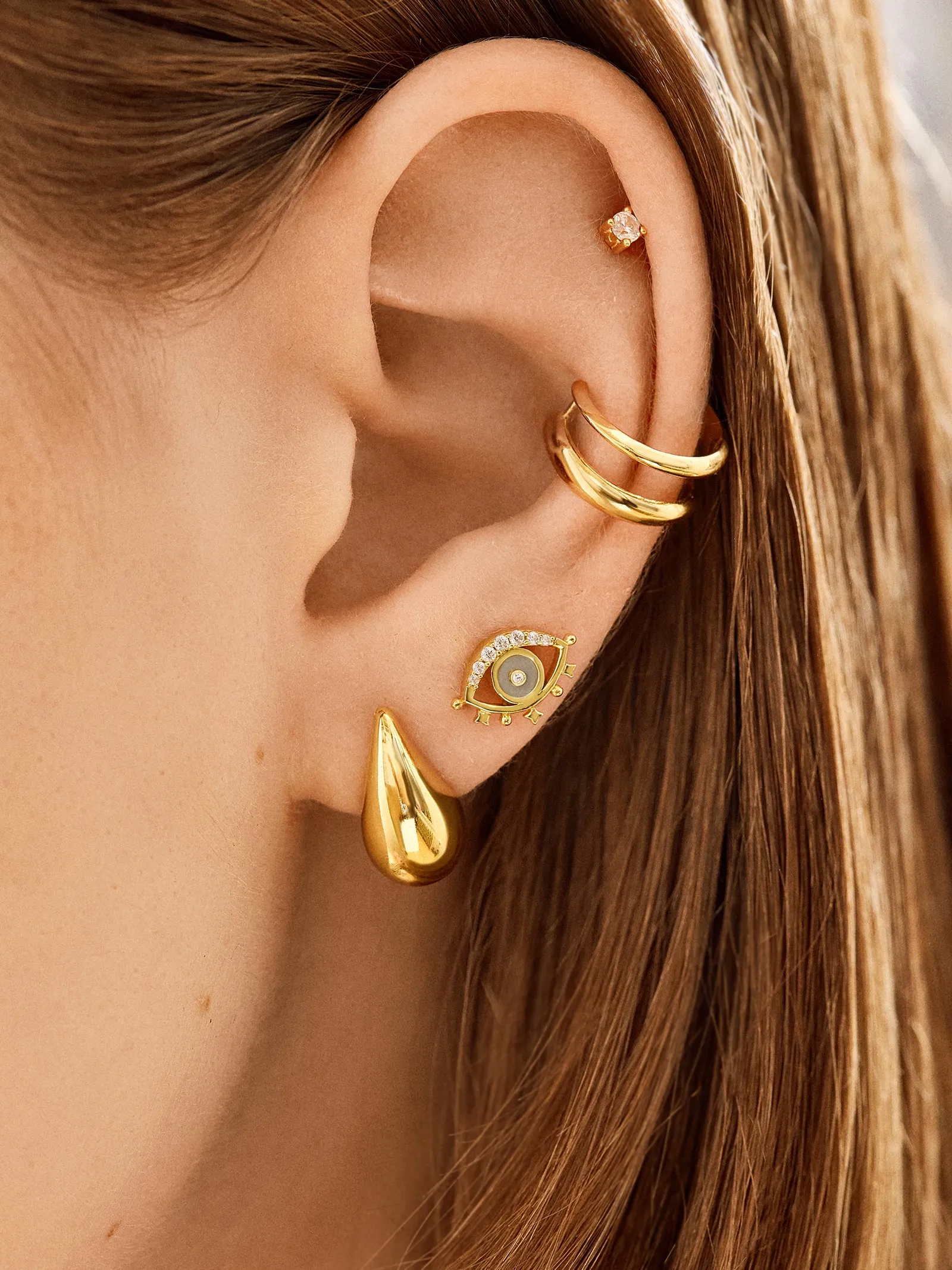 Ojo 18K Gold Earrings - Evil Eye sold by BaubleBar product image thumbnail 2