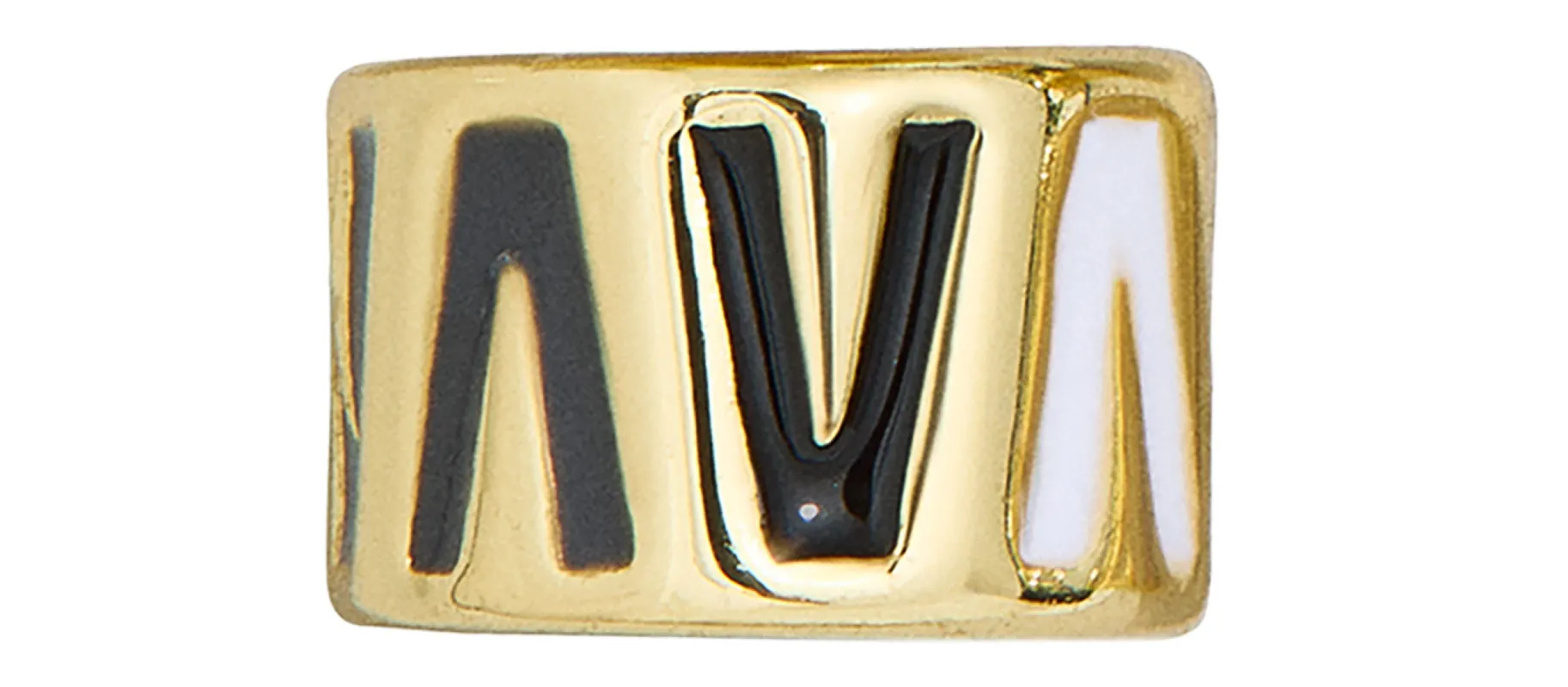 Neutral Initial 360 Spinner Charm - V sold by BaubleBar