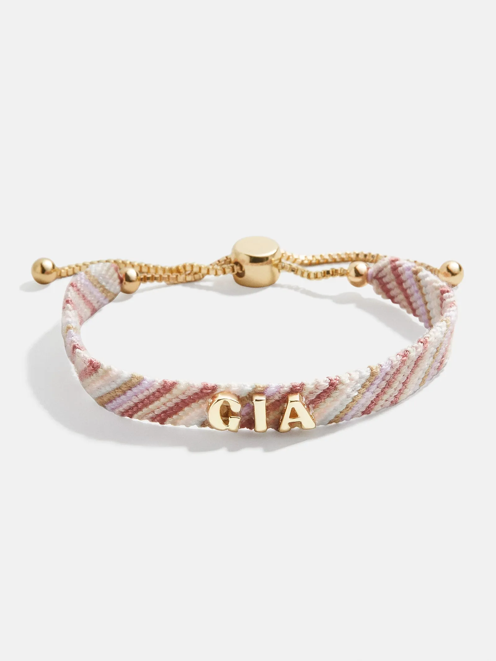 Woven Custom Friendship Bracelet - Pink Ombre Stripe sold by BaubleBar product image thumbnail 3