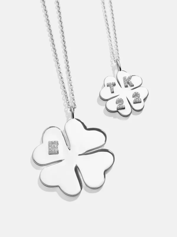 Clover Sterling Silver Custom Pendant Necklace - Sterling Silver sold by BaubleBar